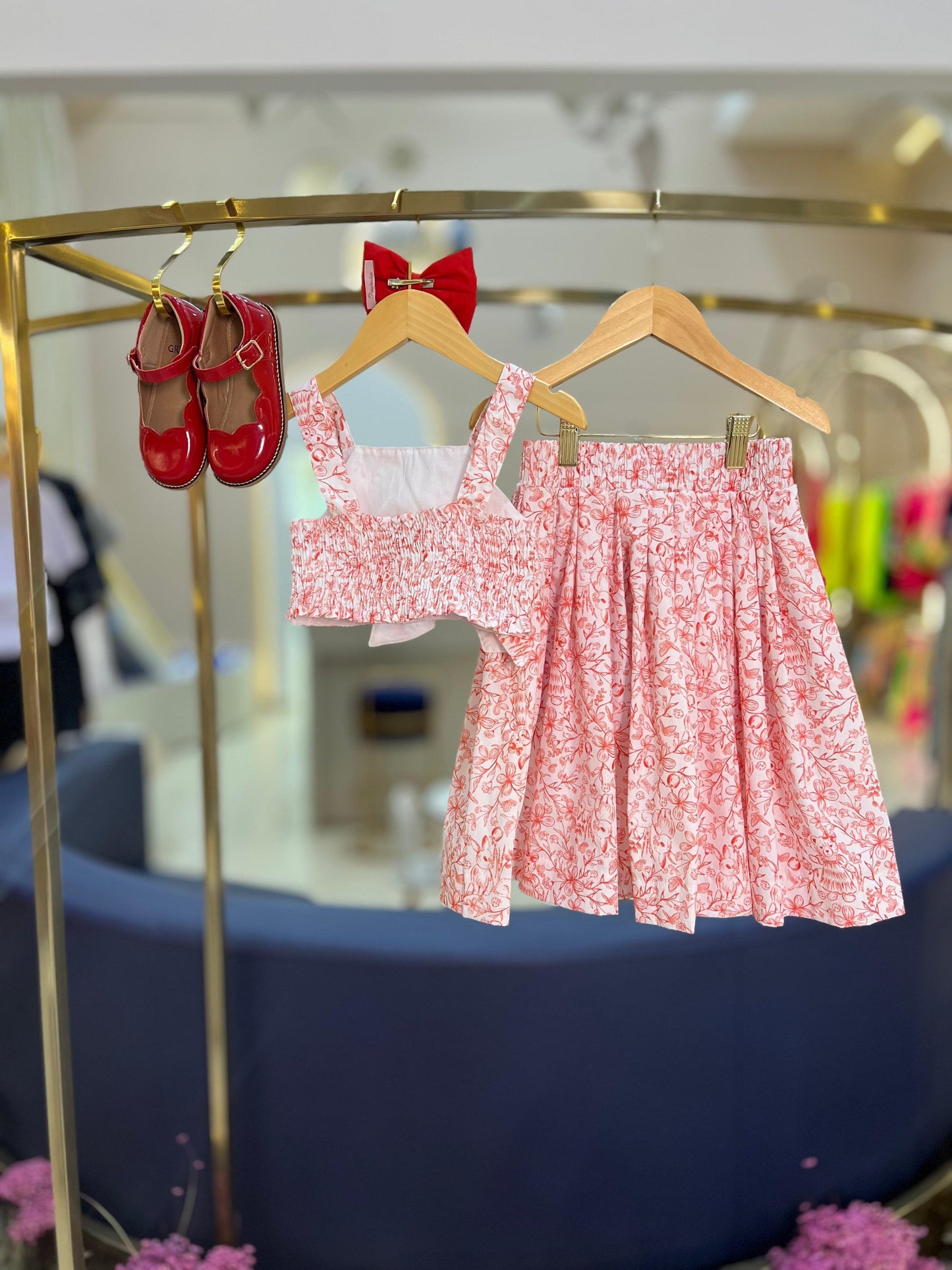 Saia-shorts Midi Toil de Jour Pituchinhus - Gracia