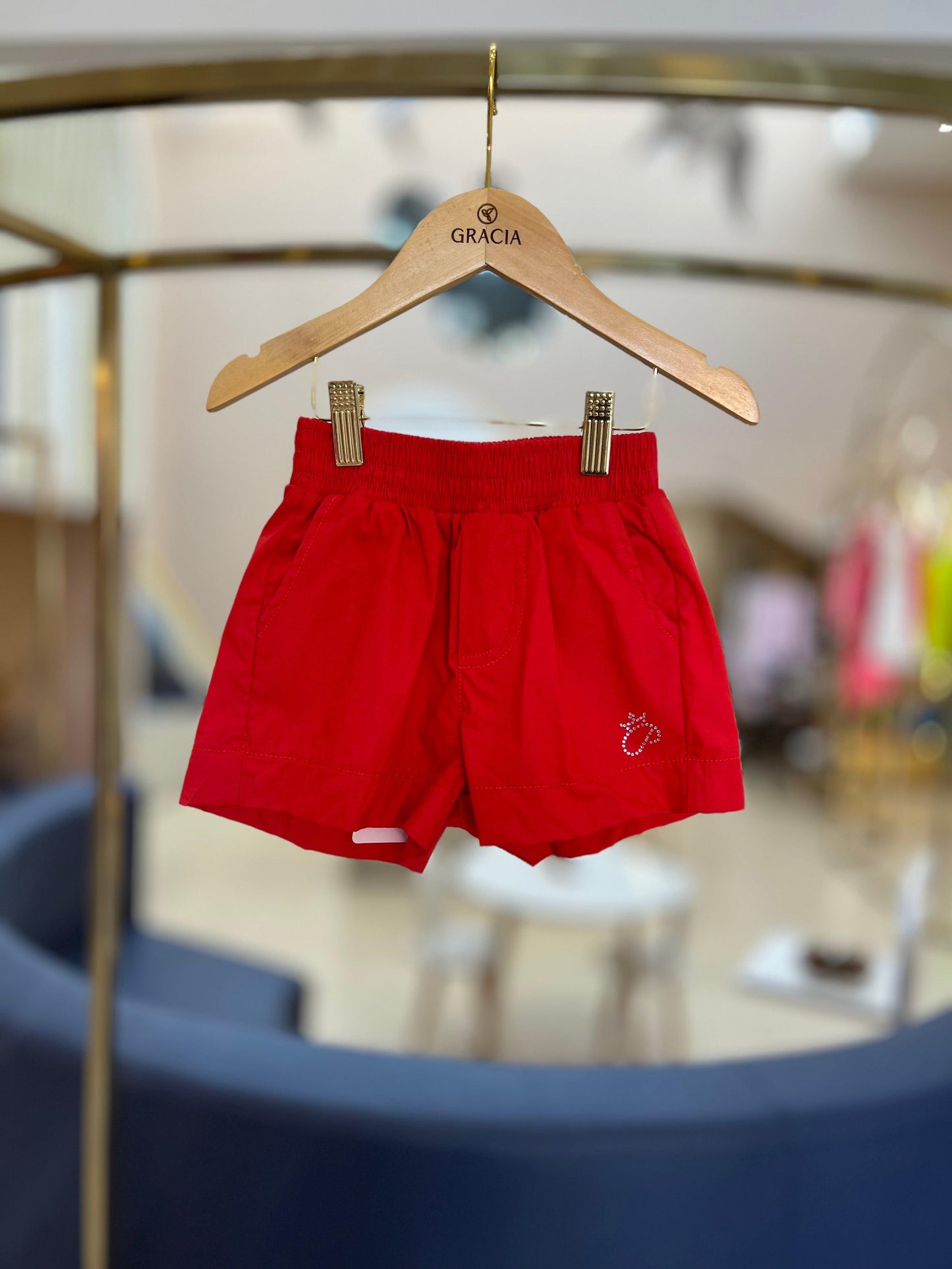 Shorts P Cristal Red Pituchinhus - Gracia