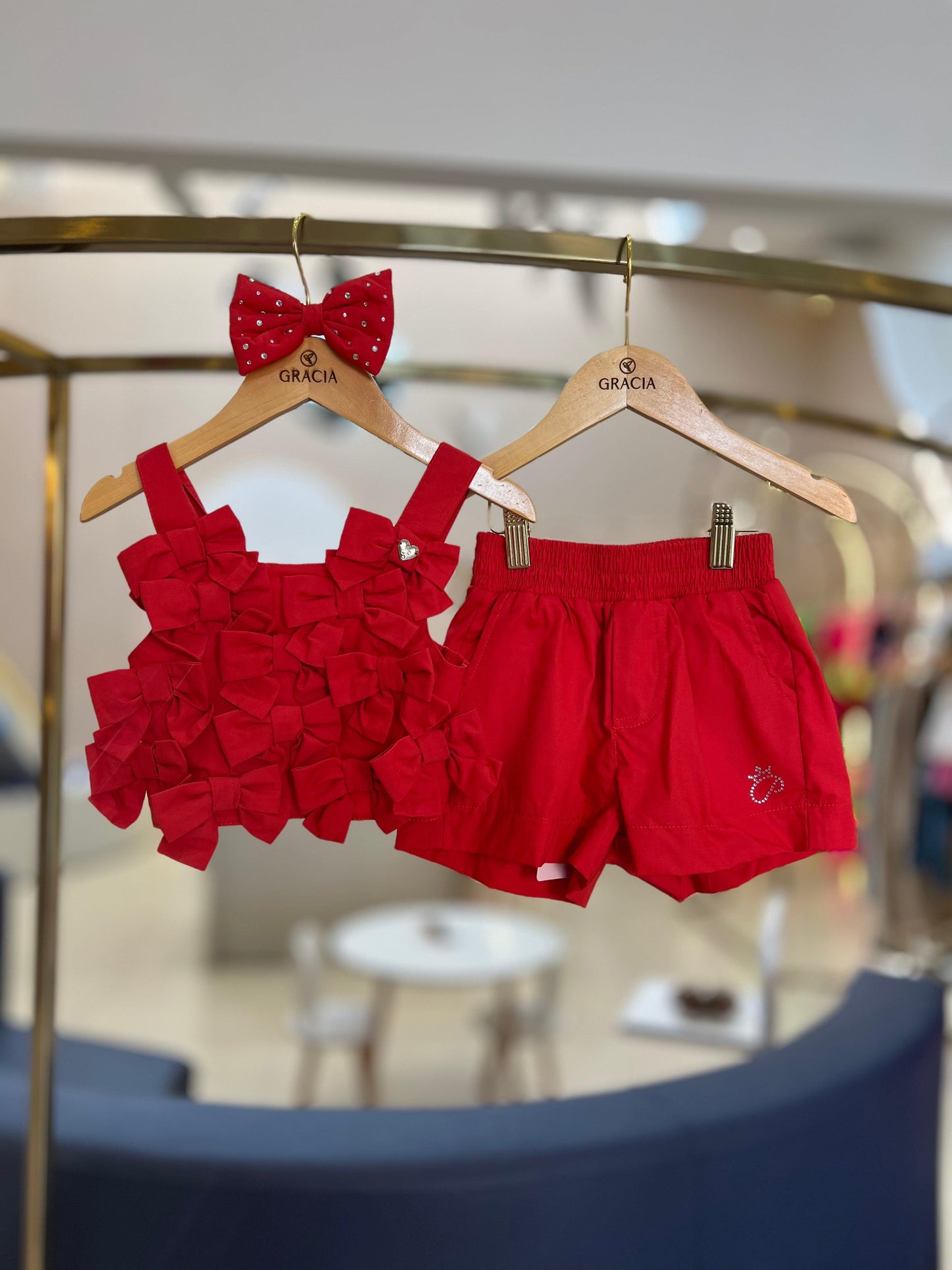 Shorts P Cristal Red Pituchinhus - Gracia