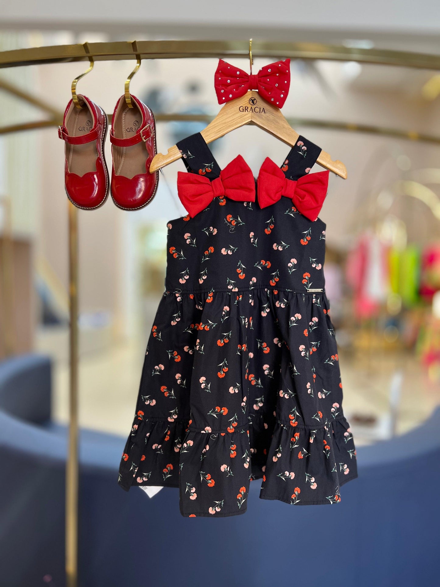 Vestido Maxi Laços est Cravos Pituchinhus - Gracia