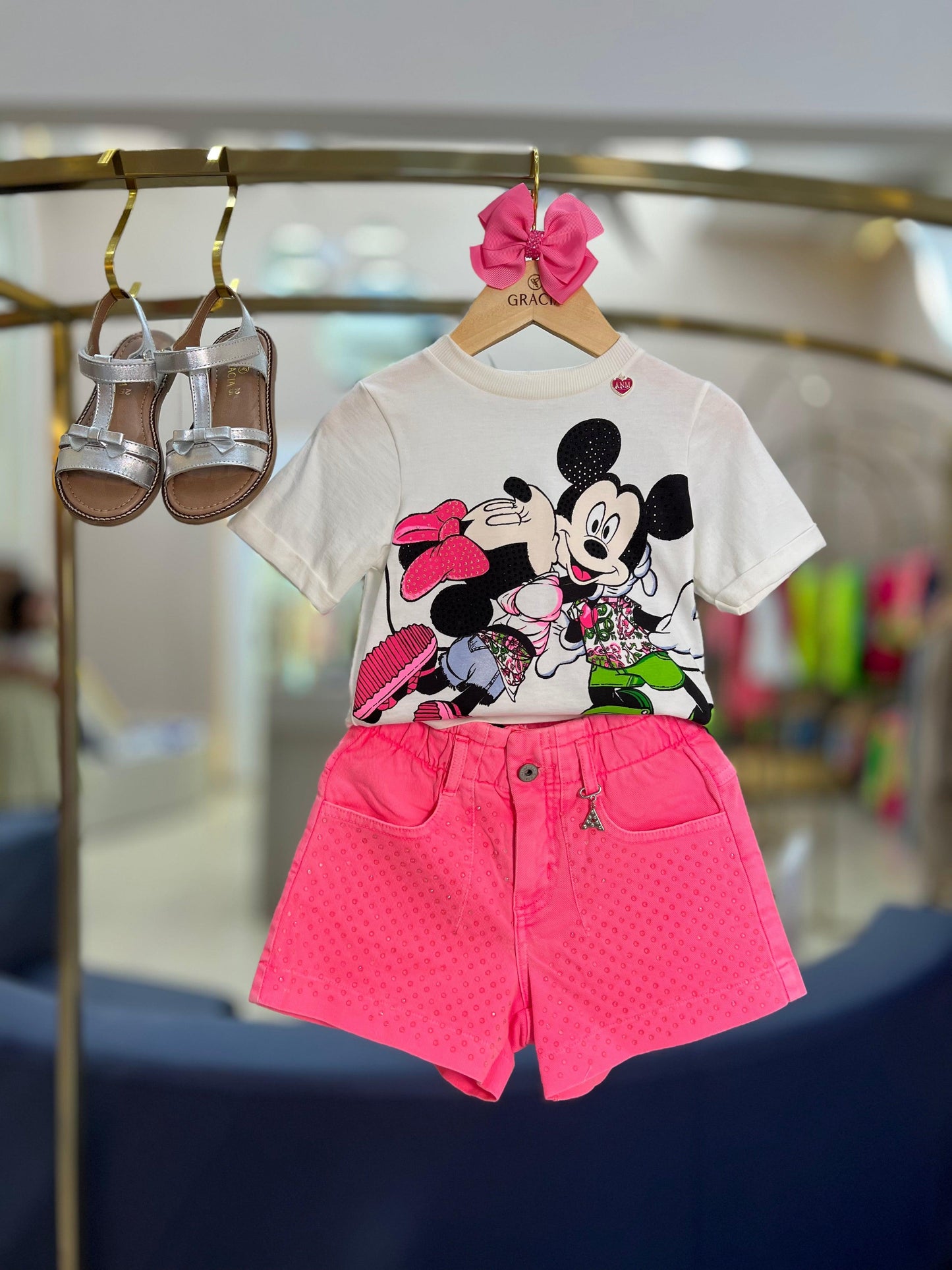 Shorts Pink Glam Animê - Gracia