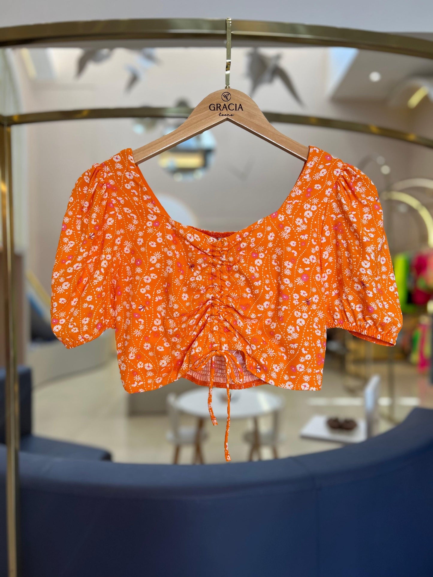 Blusa Estampada Laranja I Am - Gracia