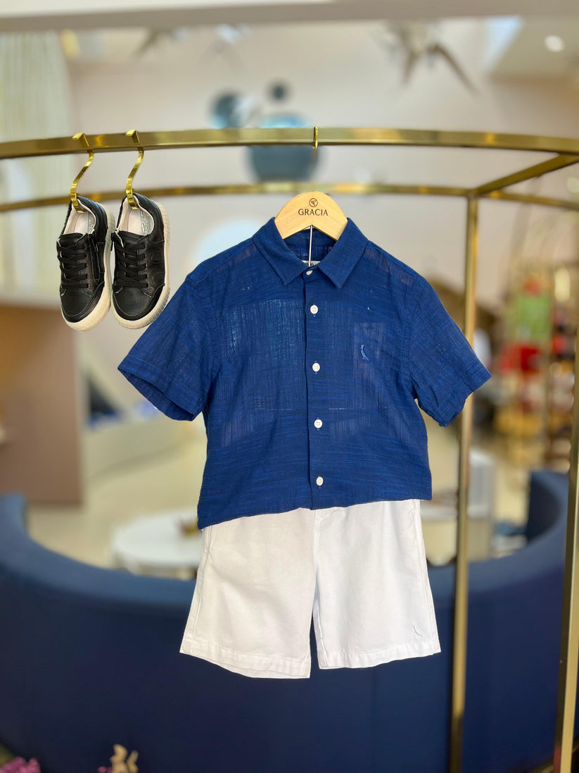 Bermuda Infantil Casual Branca - Reserva Mini