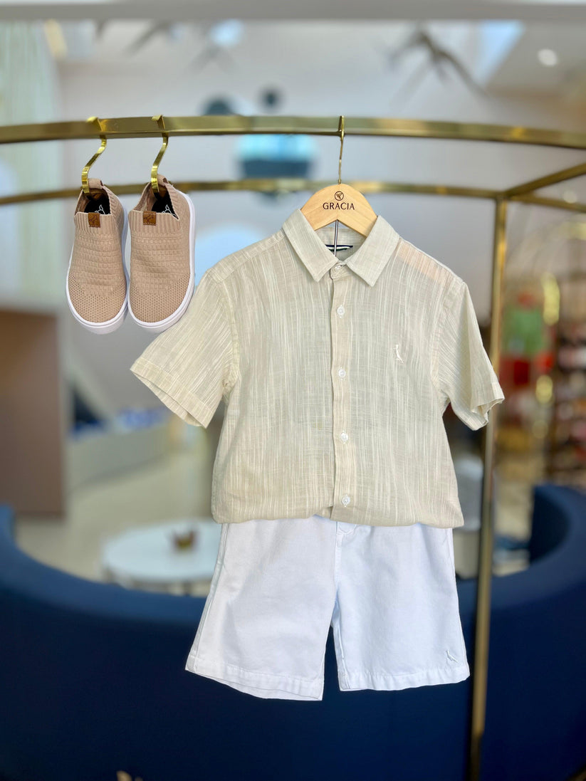 Bermuda Infantil Casual Branca - Reserva Mini