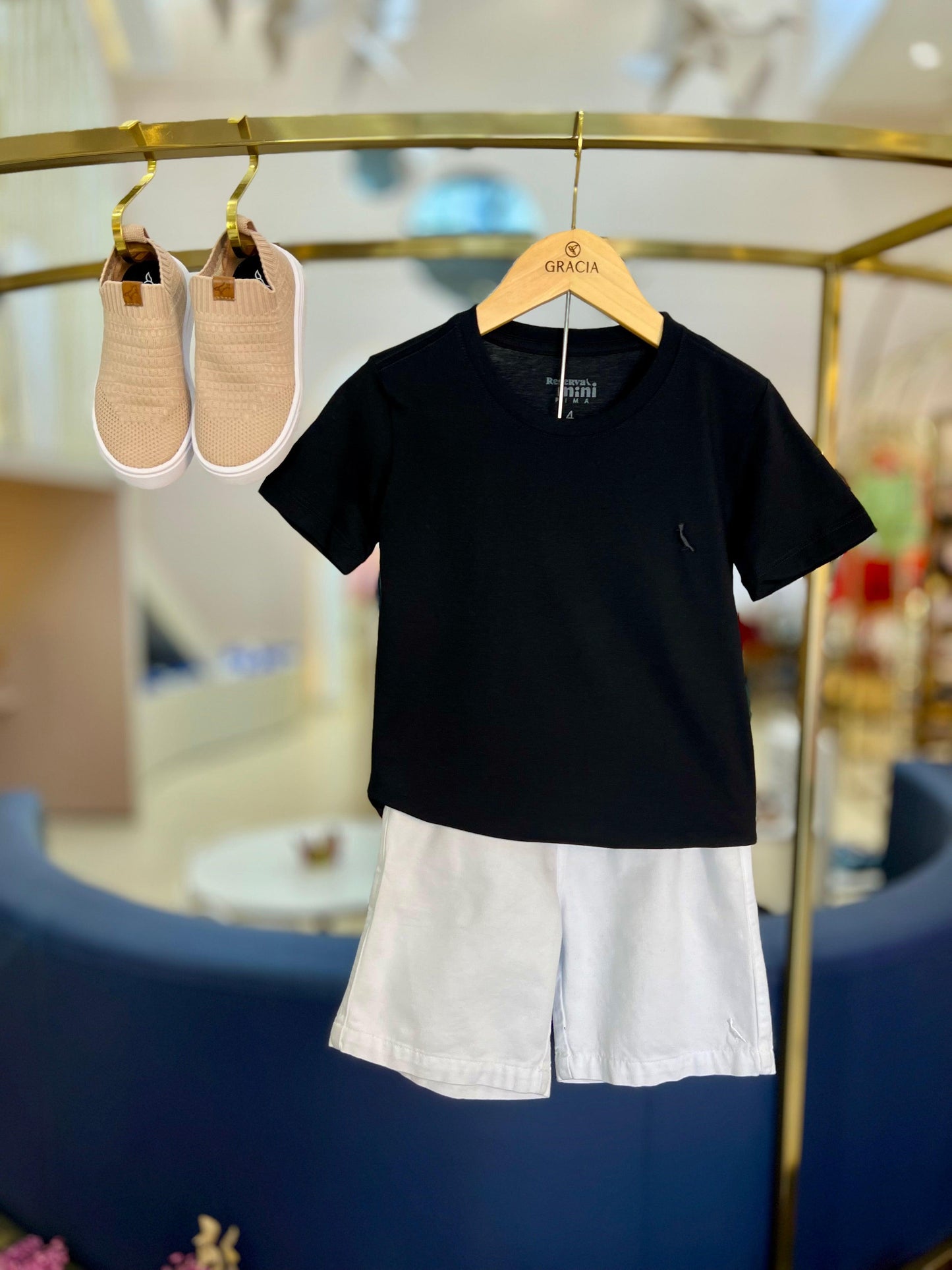 Camiseta Pima Preta Reserva Mini - Gracia
