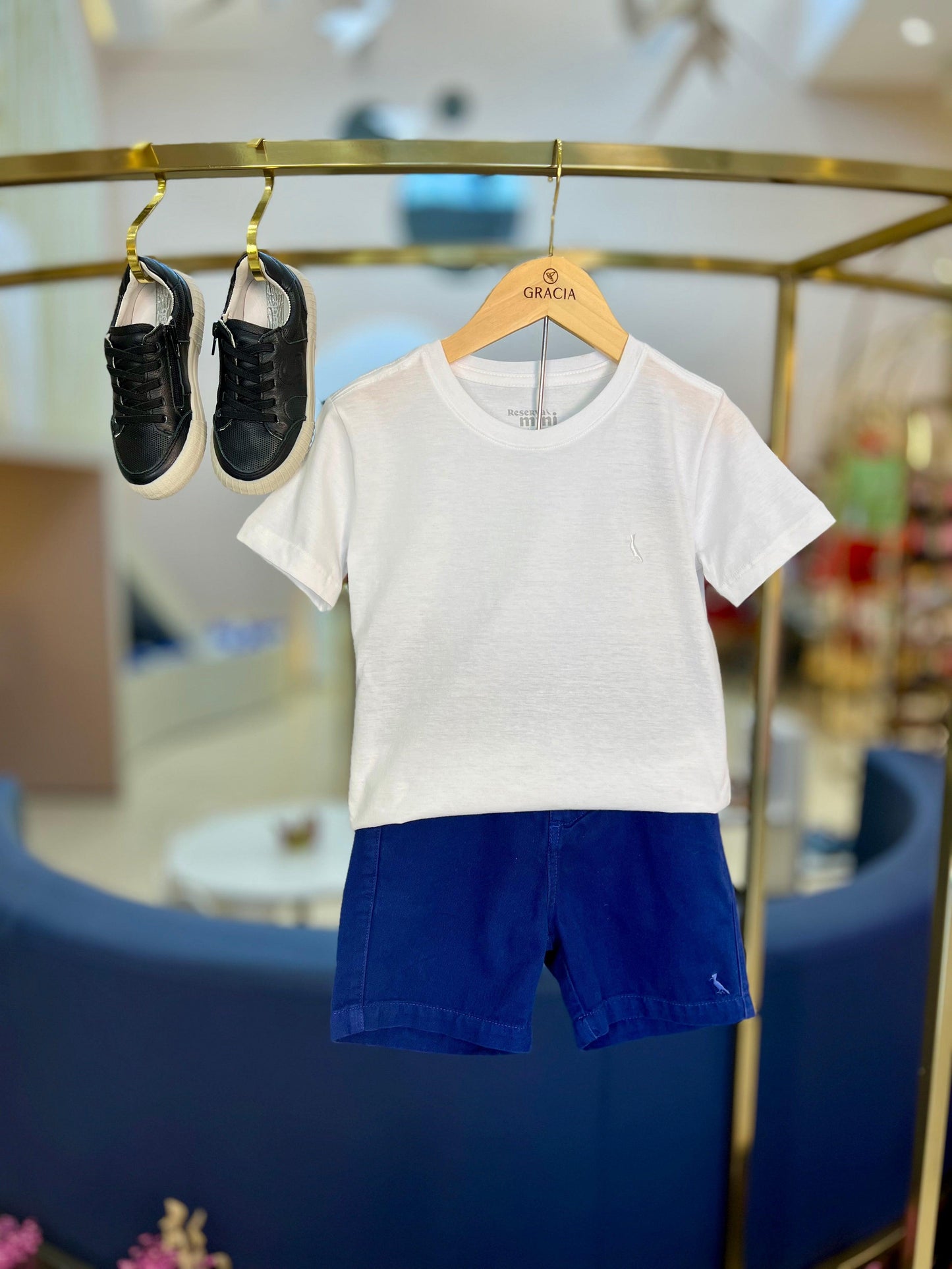 Camiseta Pima Branco Reserva Mini - Gracia