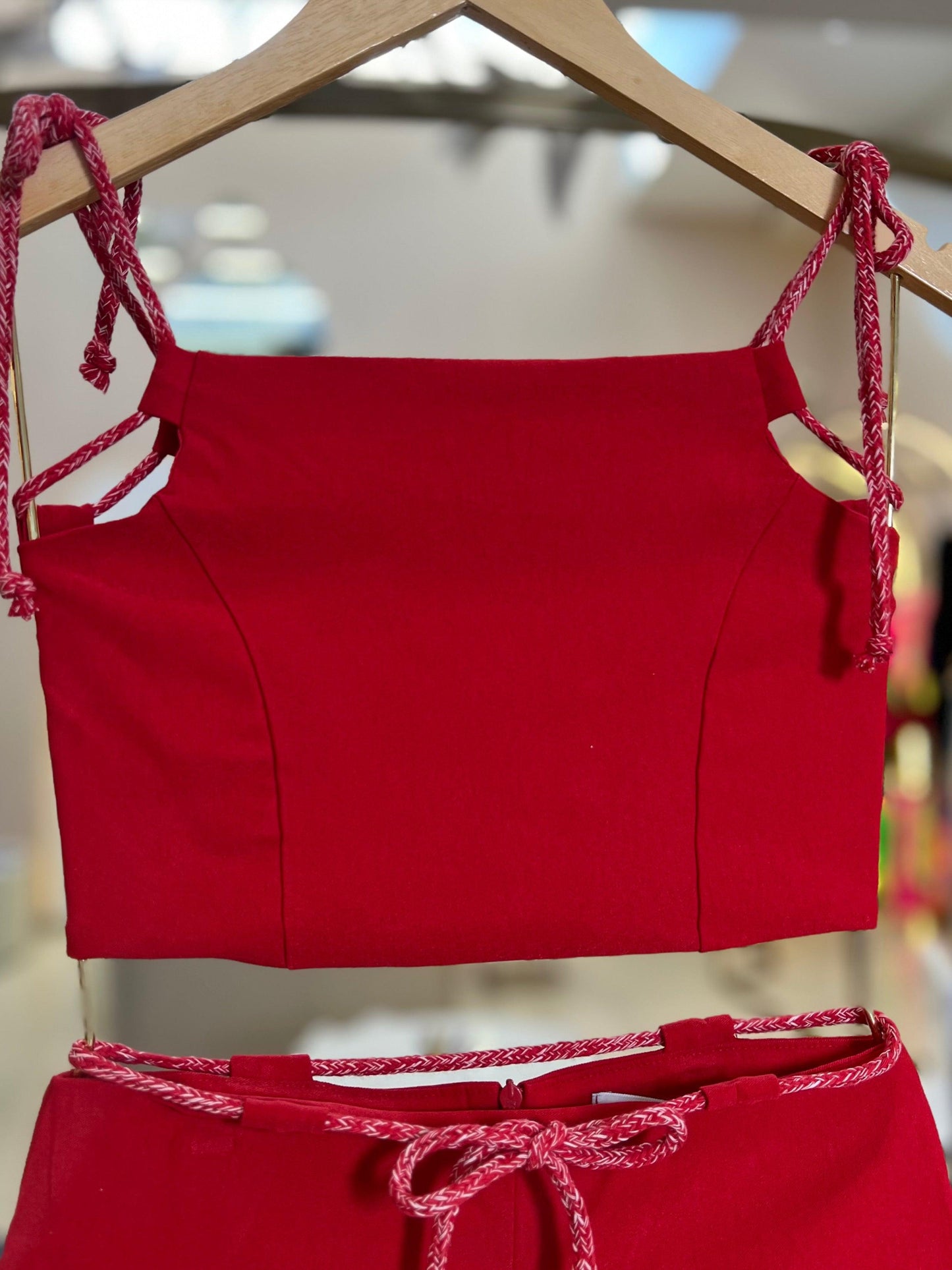 Conjunto Blusa e Shorts Vermelho I Am - Gracia