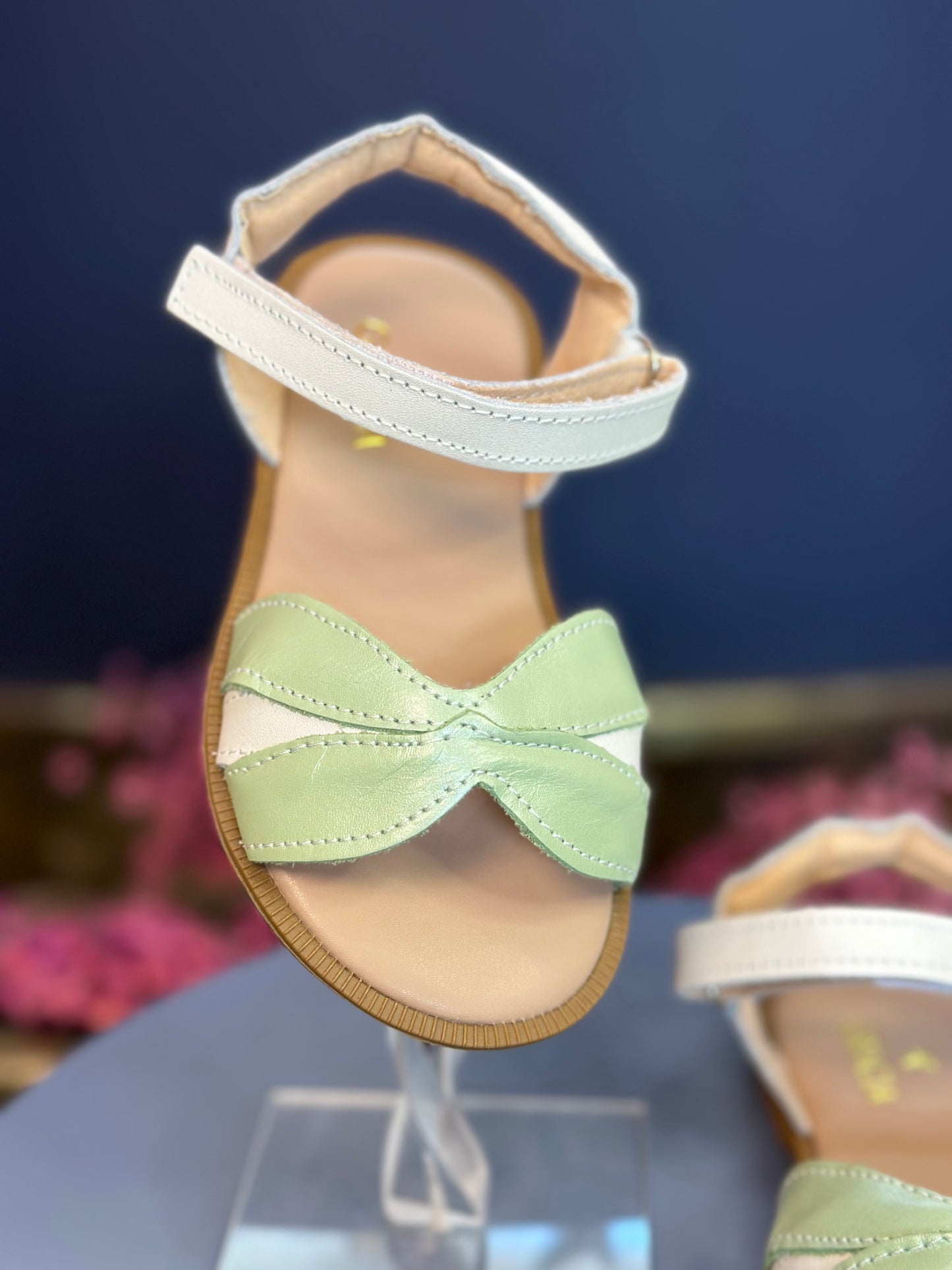Sandália Infantil Flor Kiwi Branco Perolado - Gracia