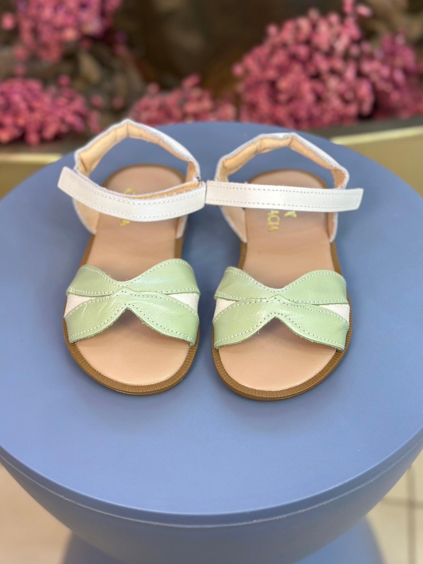 Sandália Infantil Flor Kiwi Branco Perolado - Gracia