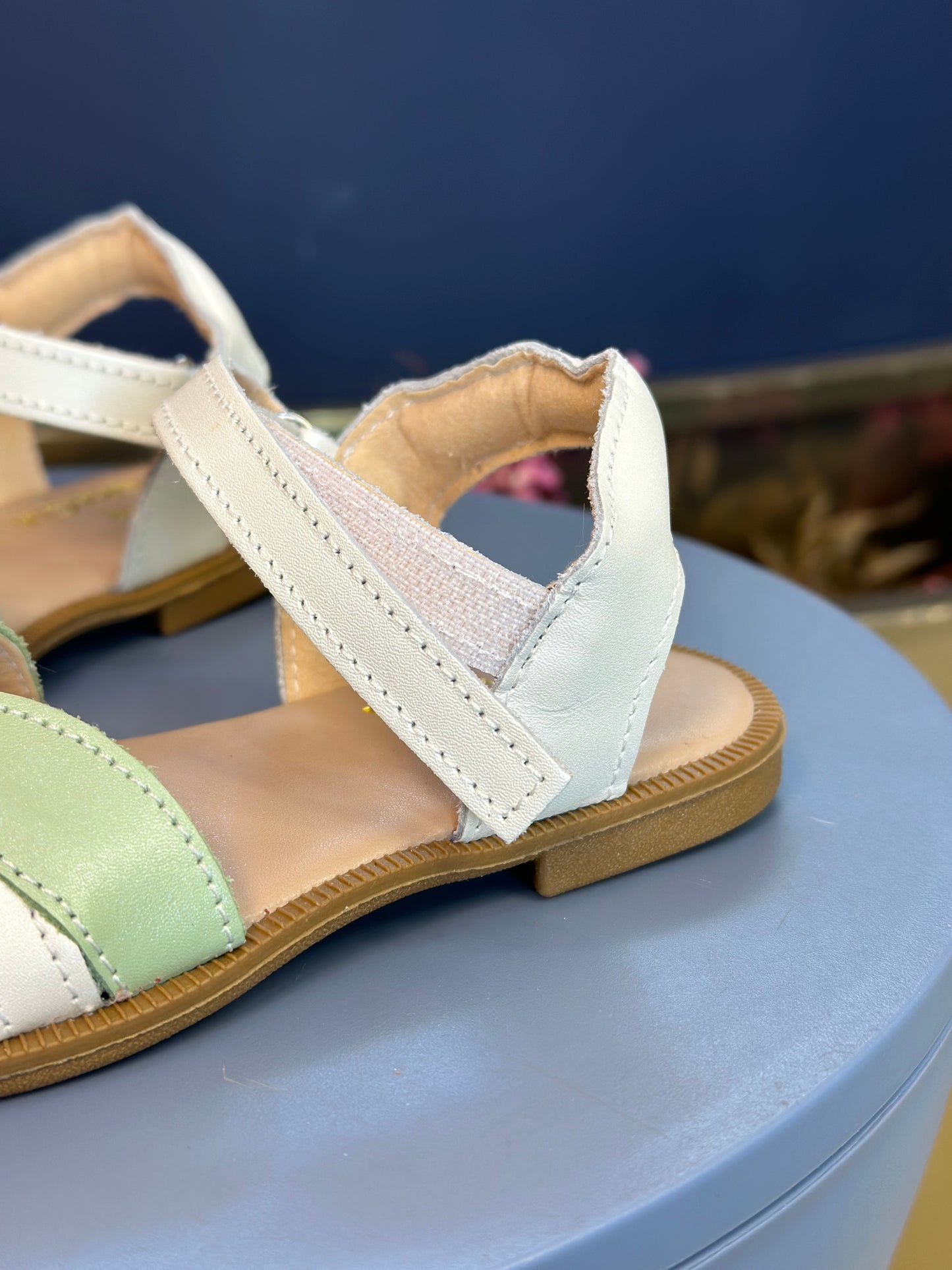 Sandália Infantil Flor Kiwi Branco Perolado - Gracia