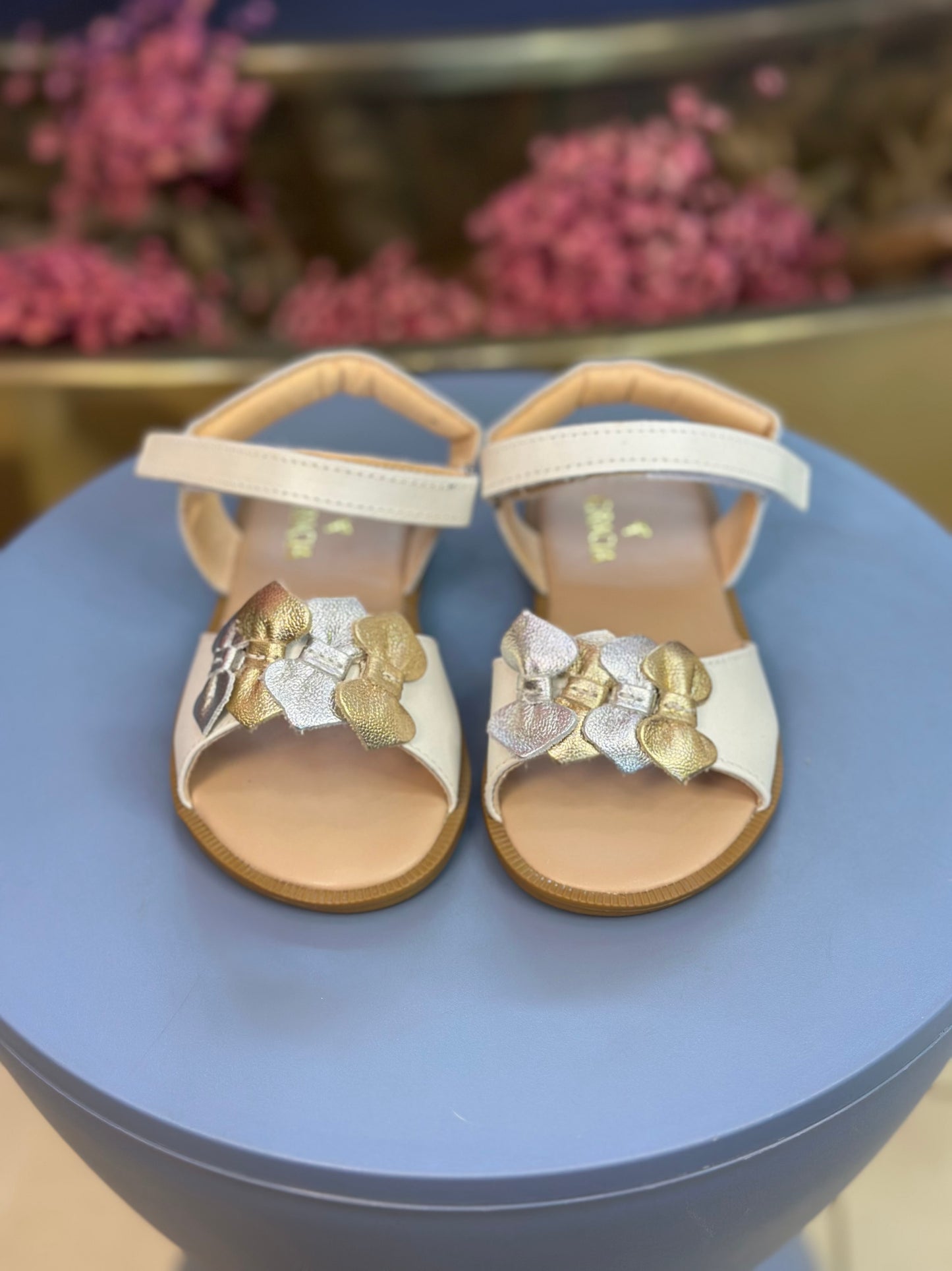 Sandália Infantil Lacinhos Branca Perolada - Gracia