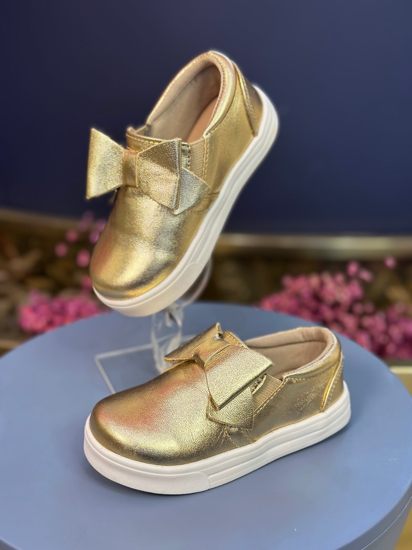 Tênis Infantil Iate Laço Dourado - Gracia