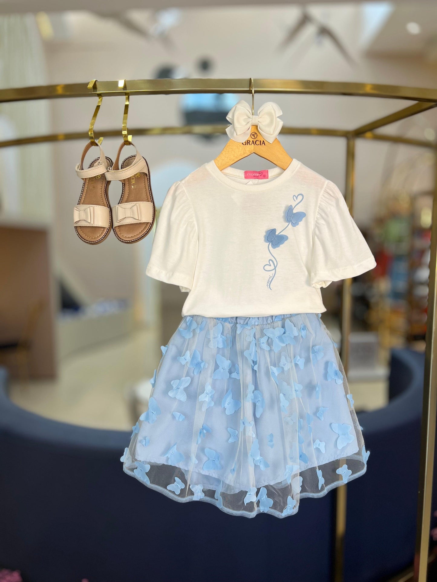 Conjunto Blusa & Saia Borboletas - Momi - Gracia