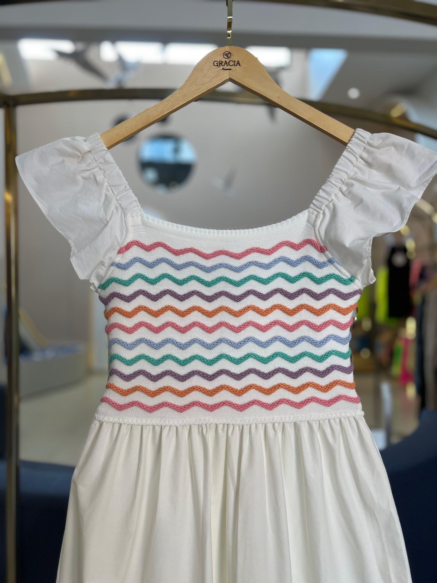 Vestido Midi Tricot e Tricoline Two In - Gracia
