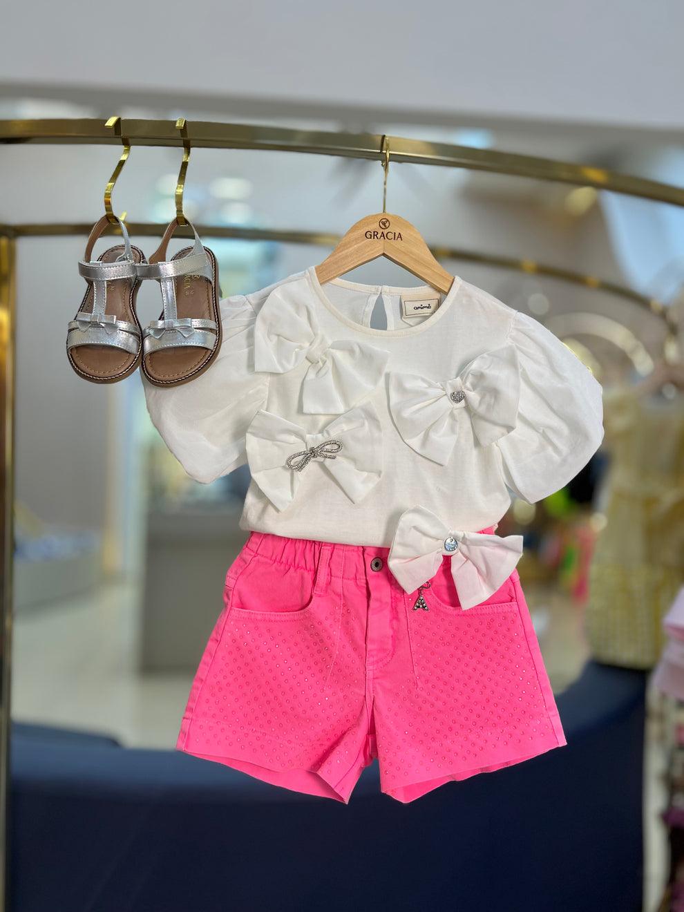 Shorts Pink Glam Animê - Gracia