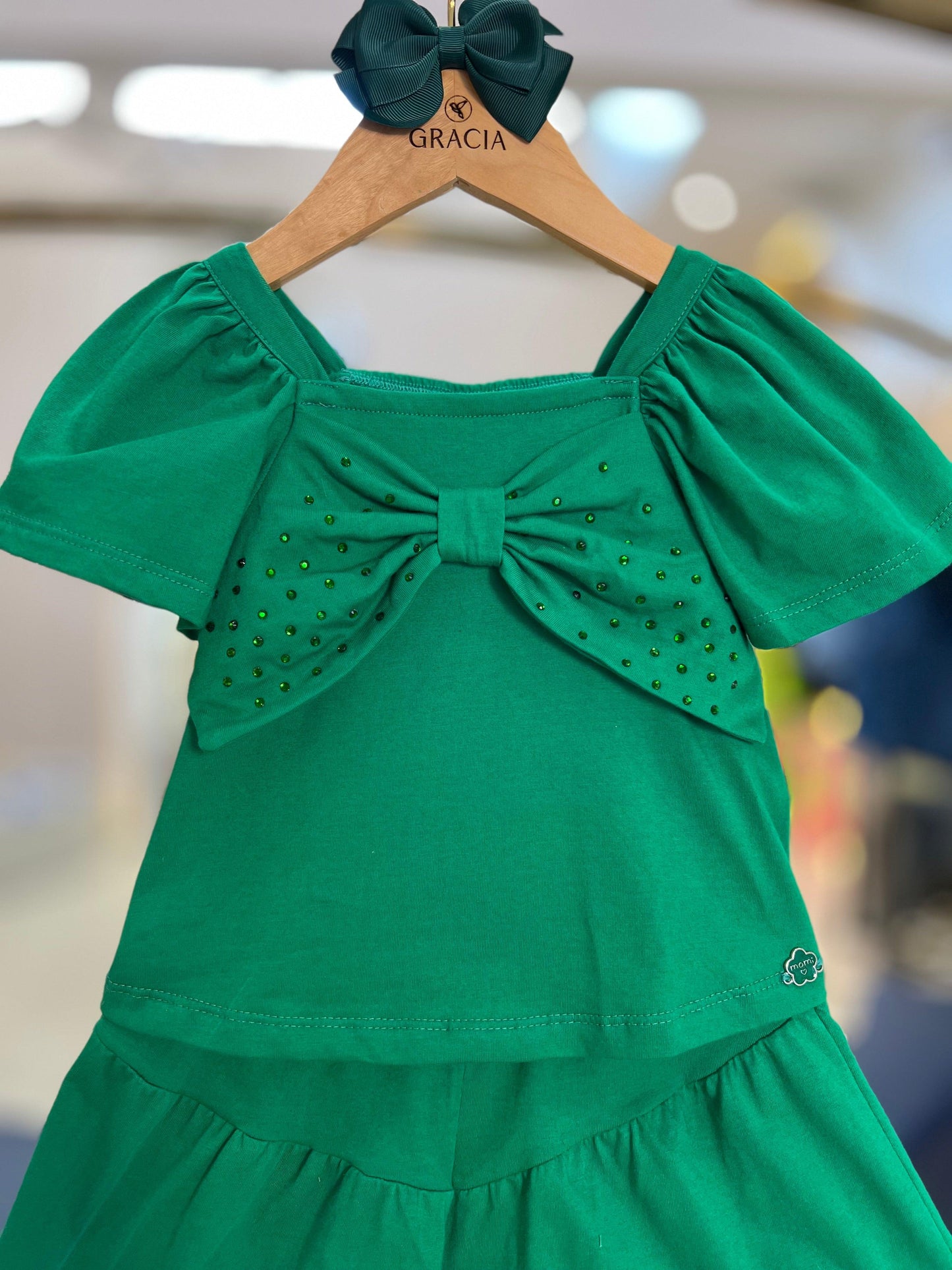 Conjunto Blusa-Shorts Verde Puro - Momi - Gracia