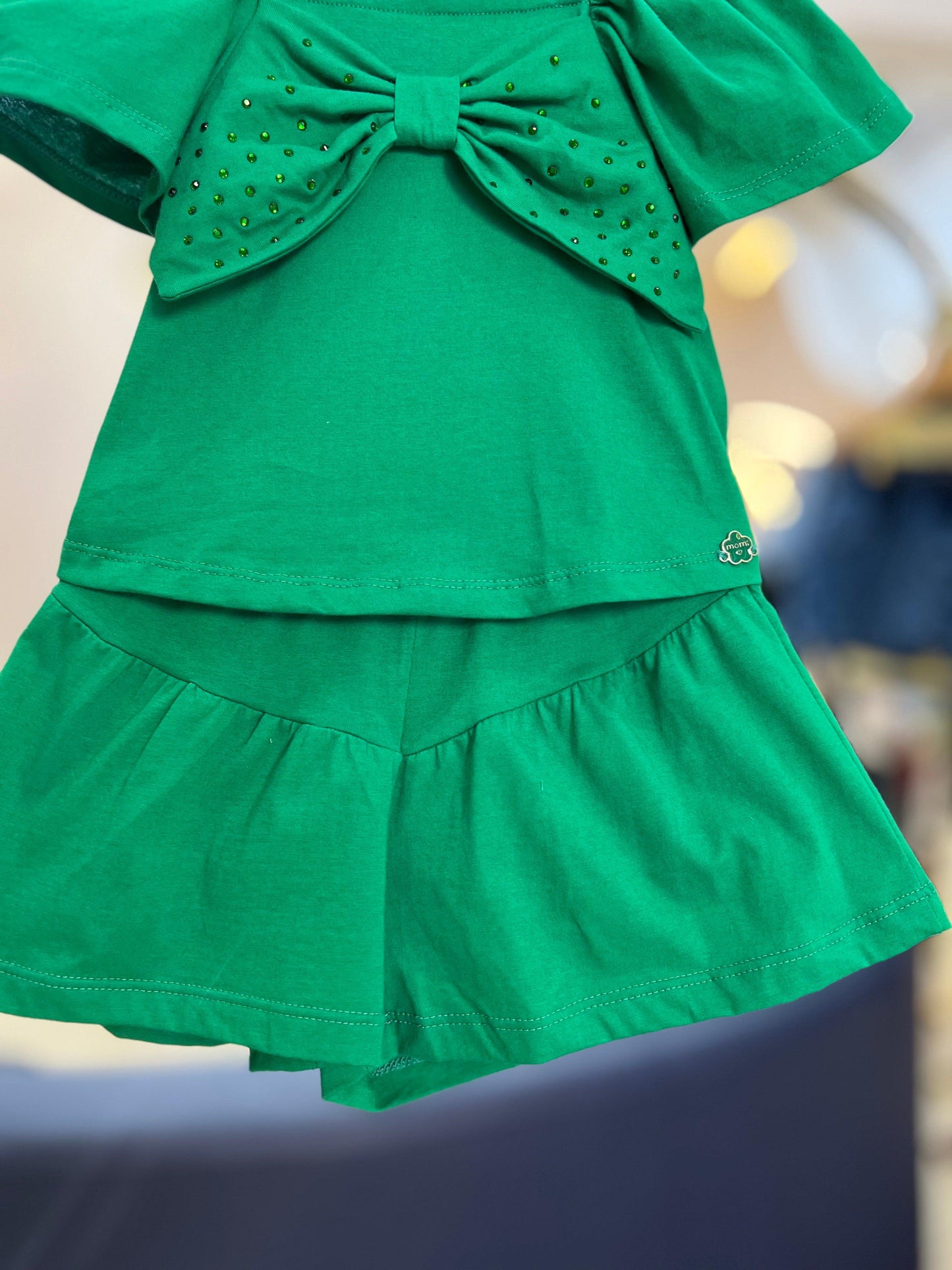 Conjunto Blusa-Shorts Verde Puro - Momi - Gracia