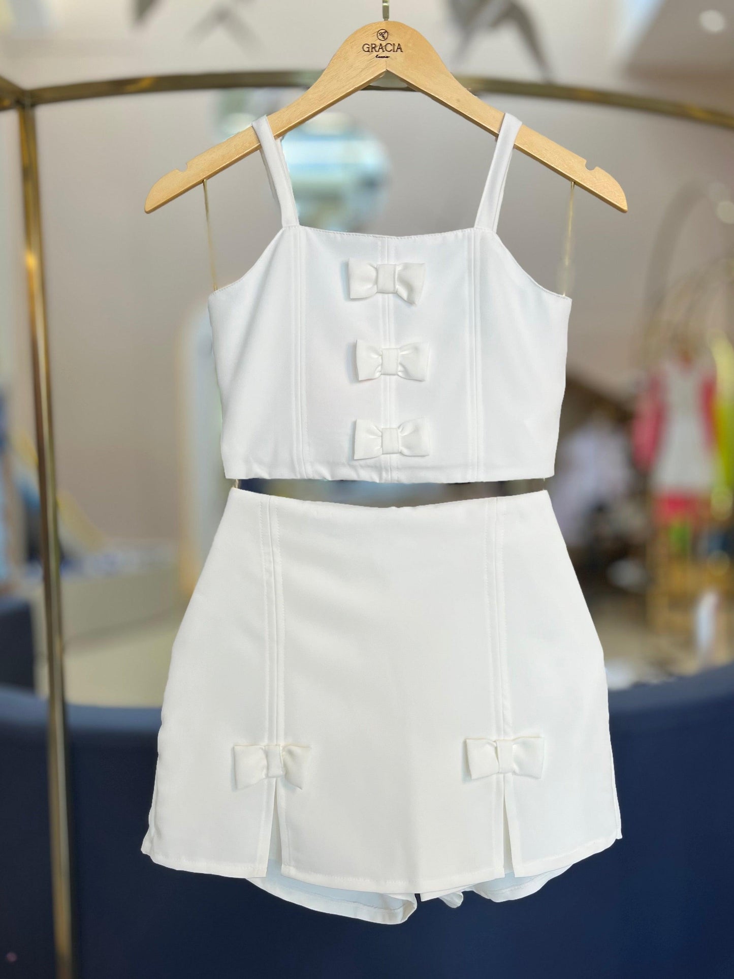 Conjunto Laço White - I Am - Gracia