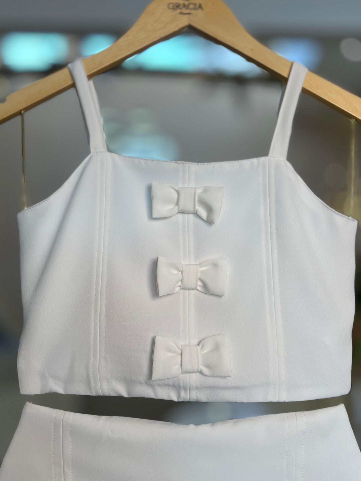Conjunto Laço White - I Am - Gracia