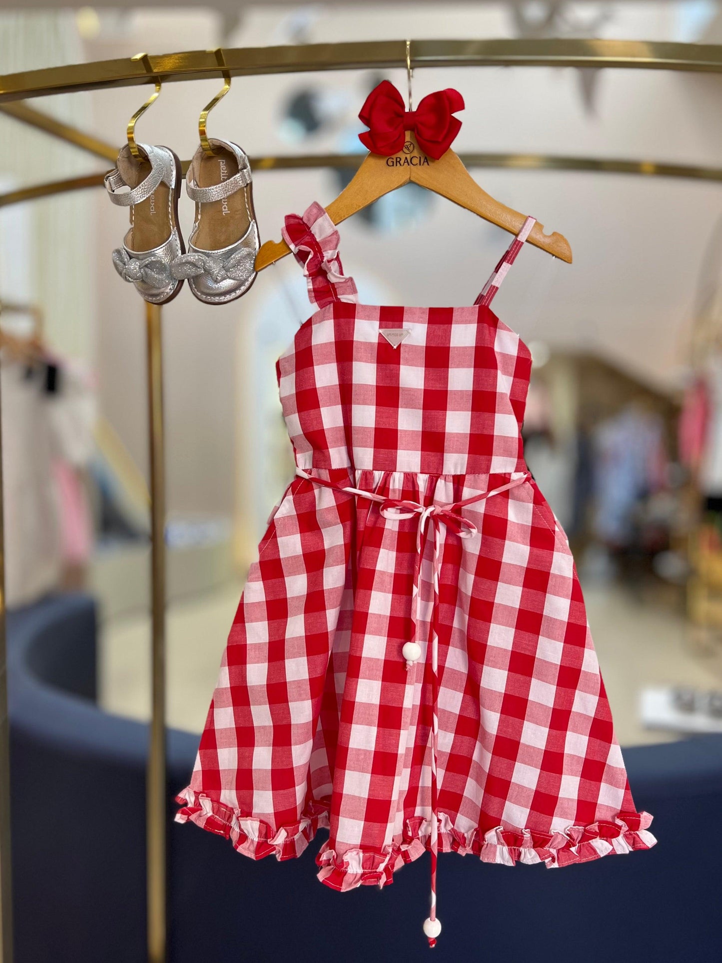 Vestido Xadrez com Babados - 1+1 - Gracia