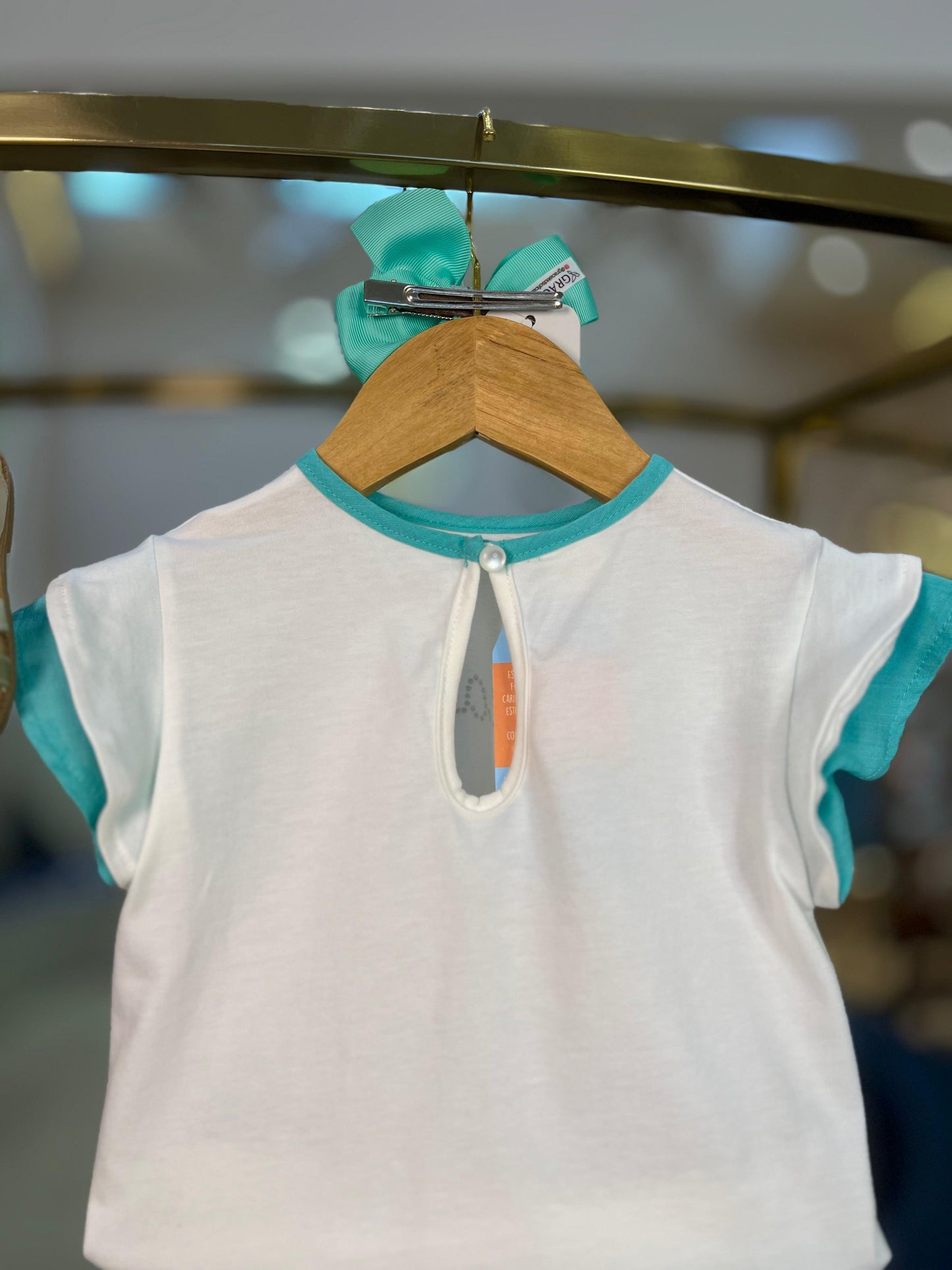 Conjunto Blusa de Algodão e Shorts Voil Acqua - Beabá - Gracia