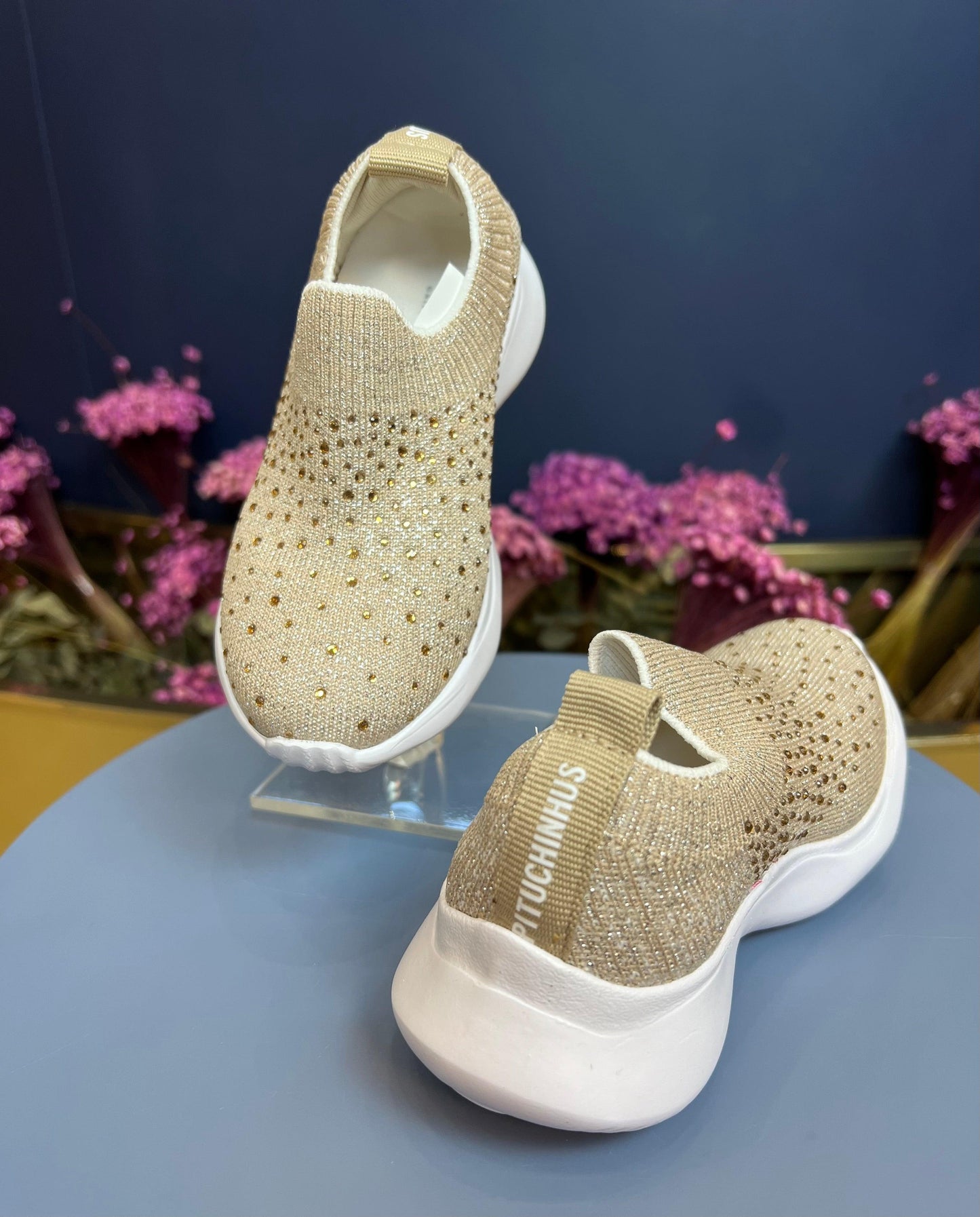 Tênis Knit Cristais Pituchinhus - Gracia