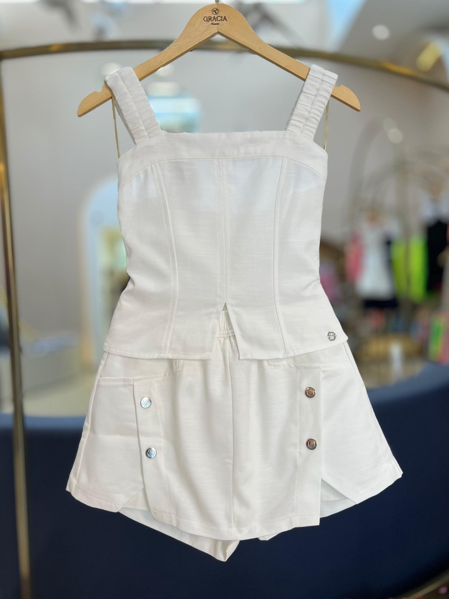 Blusa Sarja Liocel Off White - Two In - Gracia