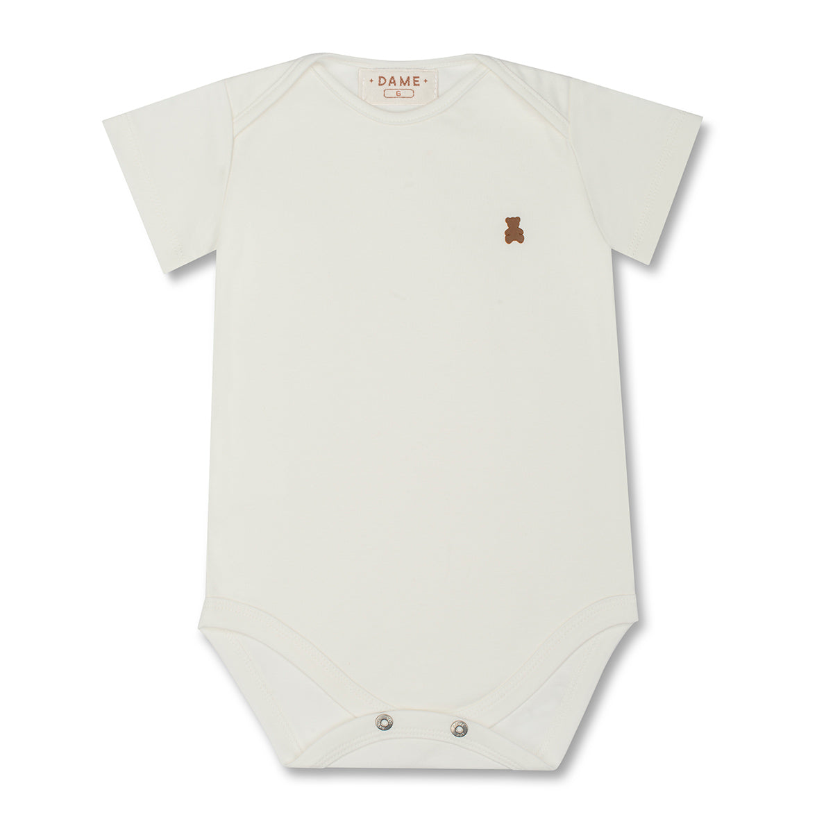 Body Bebê Algodão Pima Off White - Dame