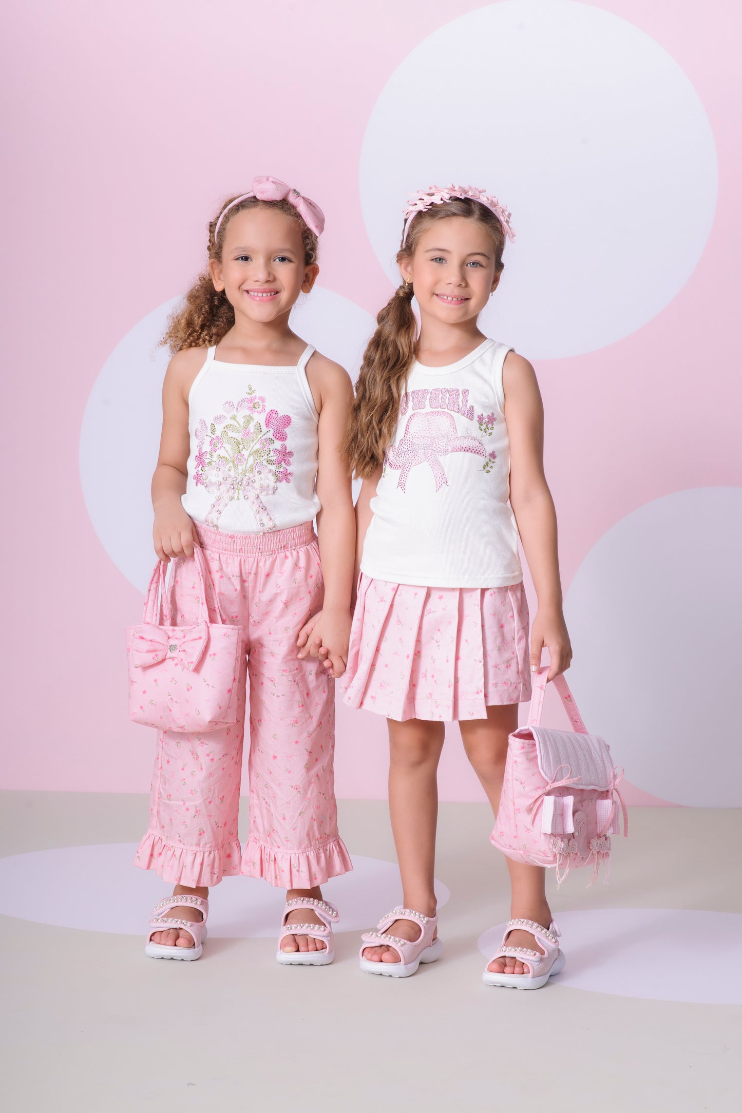 Blusa Infantil Bouquet Flores Laço Bordado - Pituchinhus
