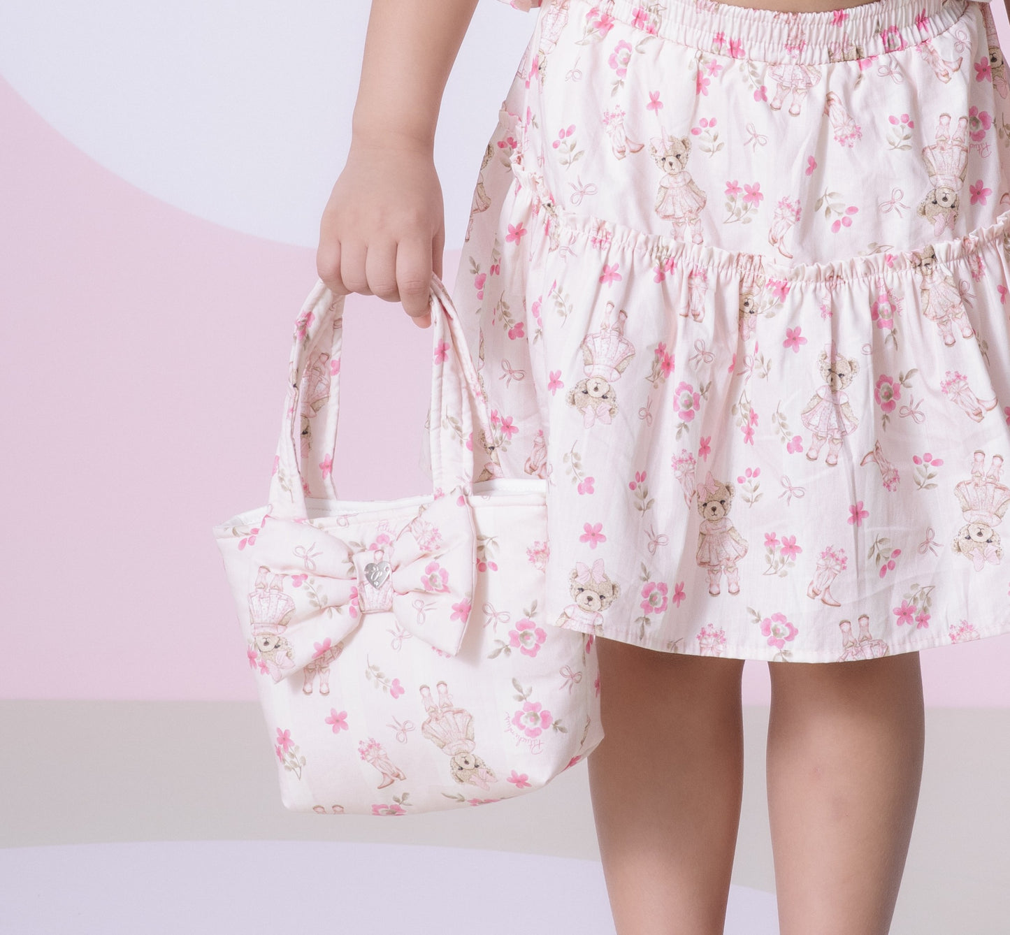 Bolsa Infantil Laço Puffer Flores, Ursinhas e Laços - Pituchinhus