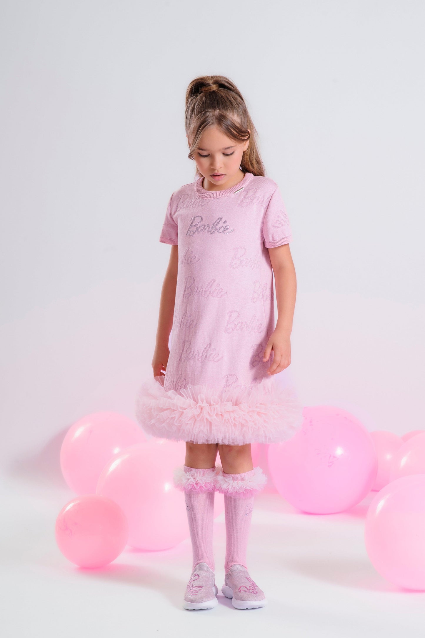 Vestido Tricot Jacquard Frufru - Barbie by Pituchinhus - Gracia