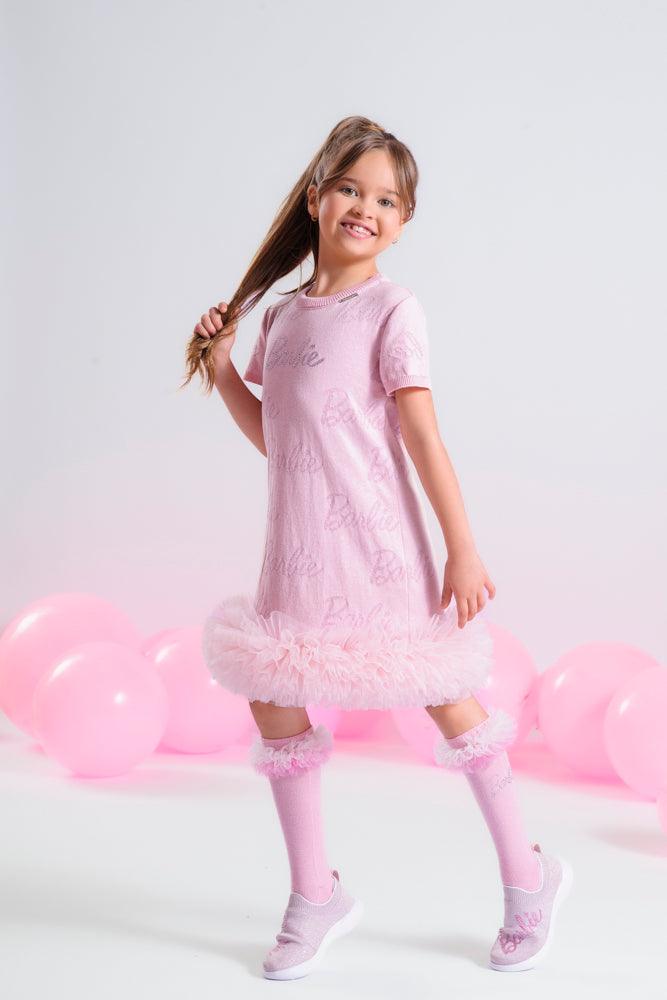 Vestido Tricot Jacquard Frufru - Barbie by Pituchinhus - Gracia