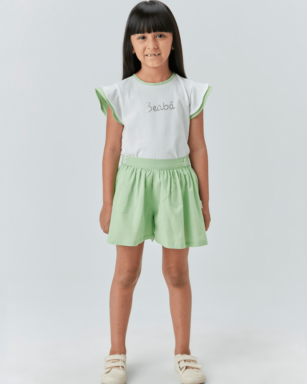 Conjunto Blusa de Algodão e Shorts Voil Acqua - Beabá - Gracia