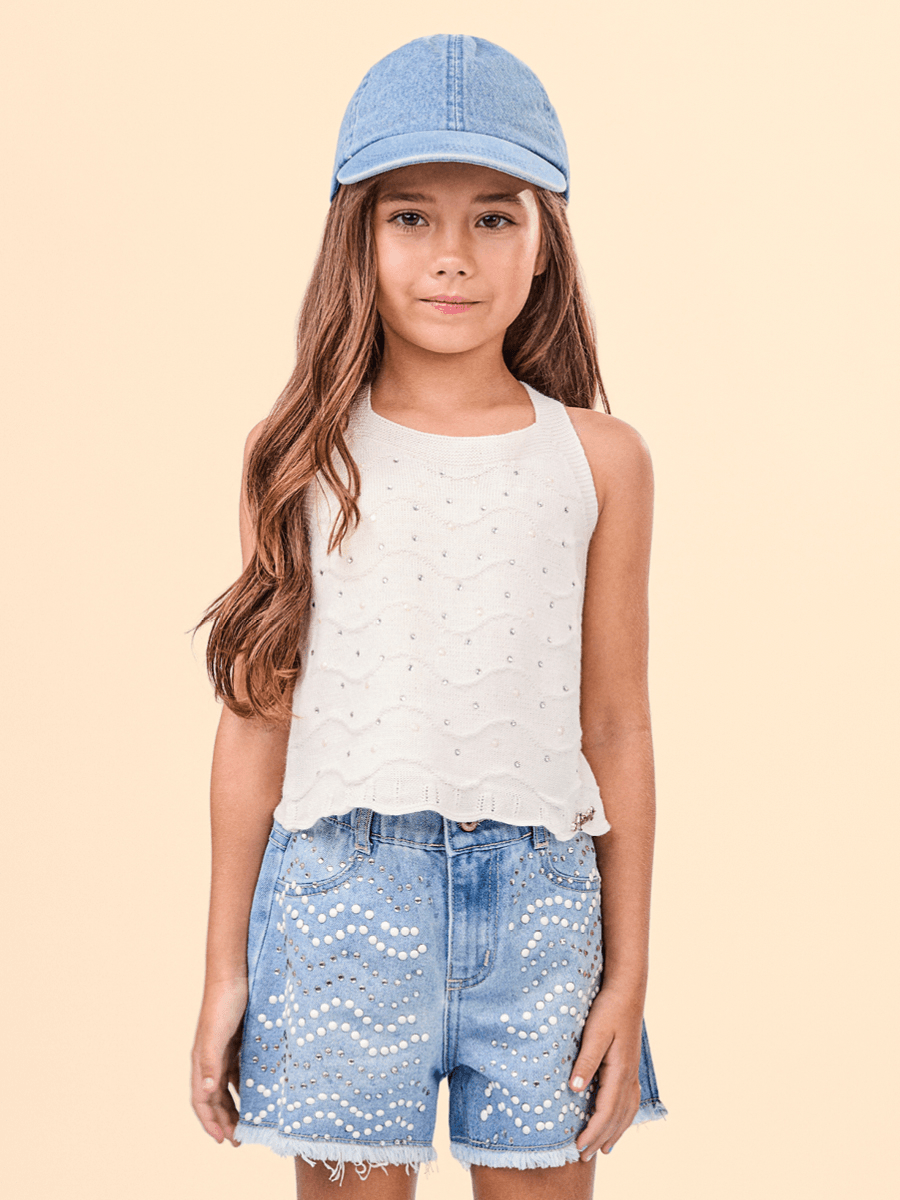 Shorts com Strass Animê - Gracia