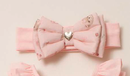 Faixa Bebê Laço Puffer Ursa - P Mini por Pituchinhus