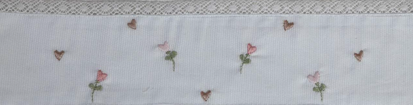Kit Fralda de Ombro + Fraldinha Boca Bebê Luxo Bordadas Florzinhas - Roana