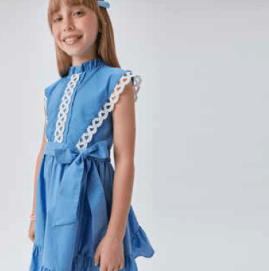Vestido com Aplicação de Renda 1+1 - Gracia