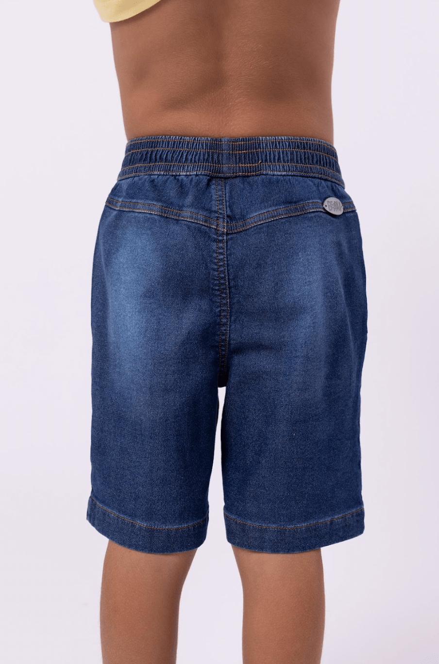 Bermuda de moletom jeans com cadarço Beabá - Gracia