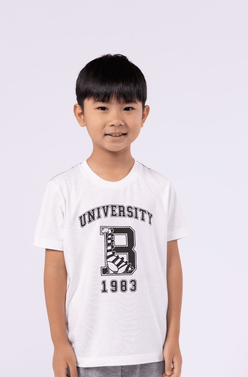 Conjunto tshirt e bermuda moletinho University Beabá - Gracia