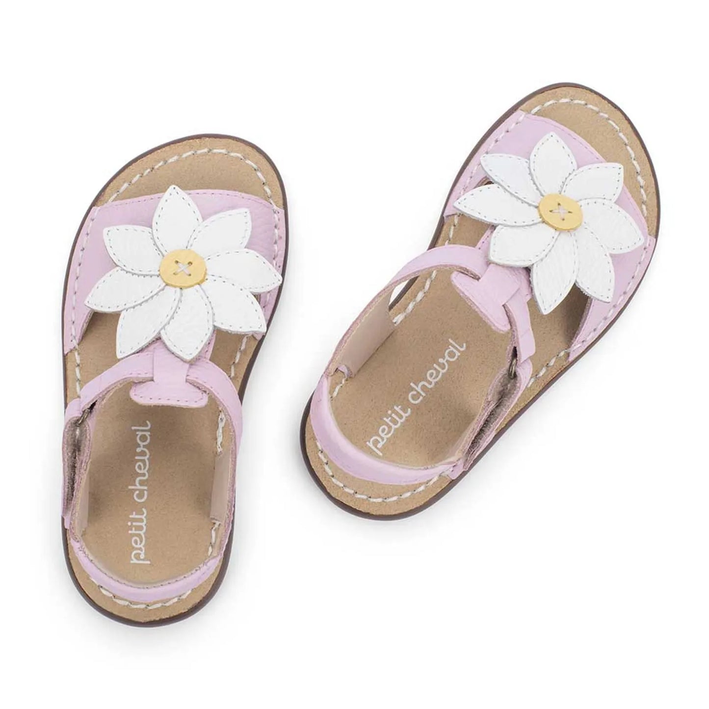Sandália Infantil Carrossel Lilac/Flor Margarida - Petit Cheval