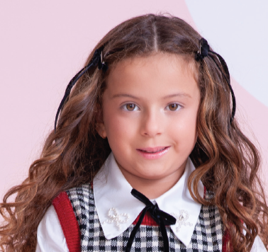 Presilha Infantil Laço Veludo Preta - Pituchinhus PRÉ-VENDA