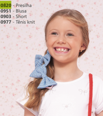 Laço Infantil Puffer Cristais Marinho - Pituchinhus