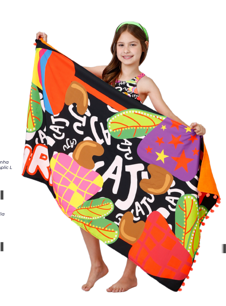 Toalha Infantil Cristal Est. Caju - Siri Kids