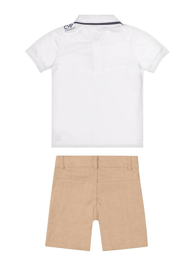 Conjunto polo piquet e bermuda de linho Charpey - Gracia