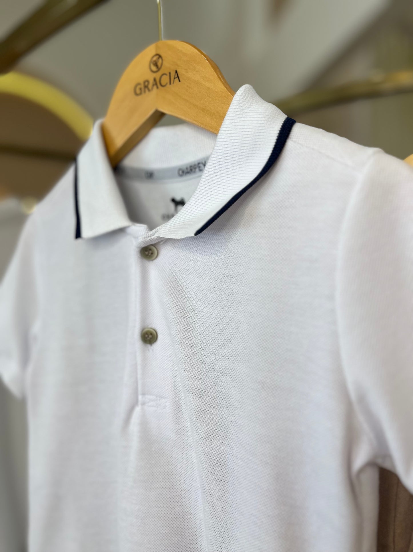 Conjunto polo piquet e bermuda de linho Charpey - Gracia