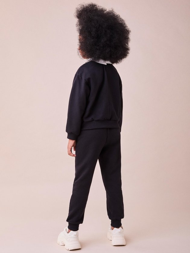 Conjunto Infantil Moletom Casaco Gola Laço e Calça - Animê PRÉ-VENDA