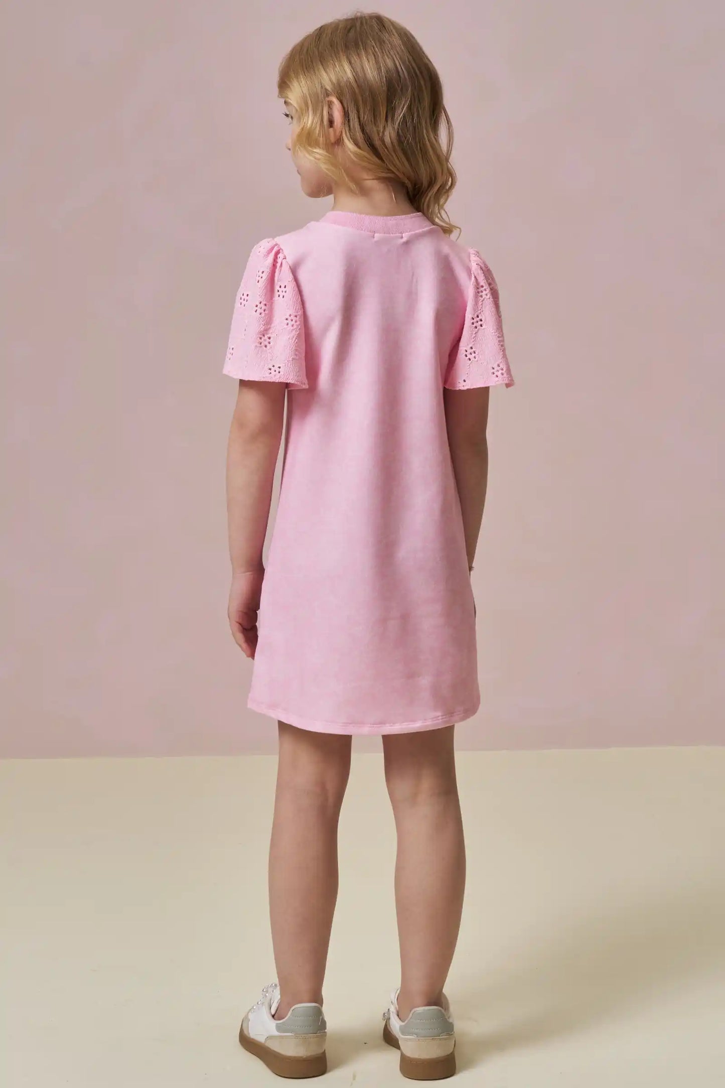 Vestido Infantil Rosa com Pérolas - Infanti