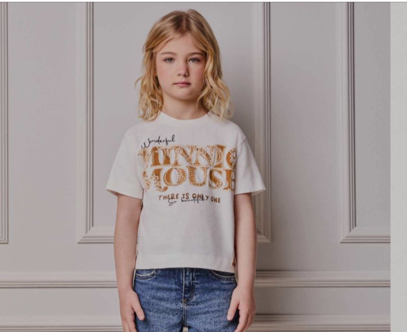 Blusa Infantil Minnie Paisley Dourada - Animê
