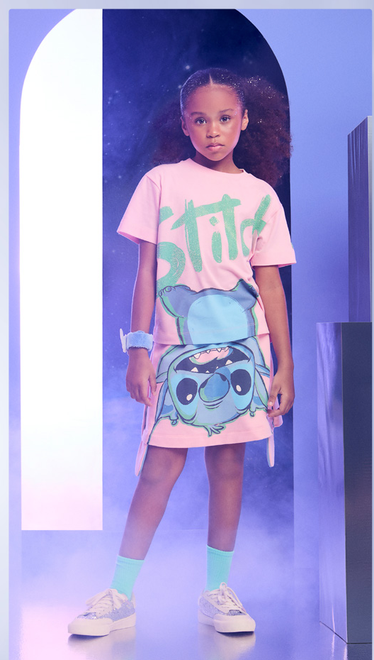 Conjunto Infantil Stitch Blossom - Animê