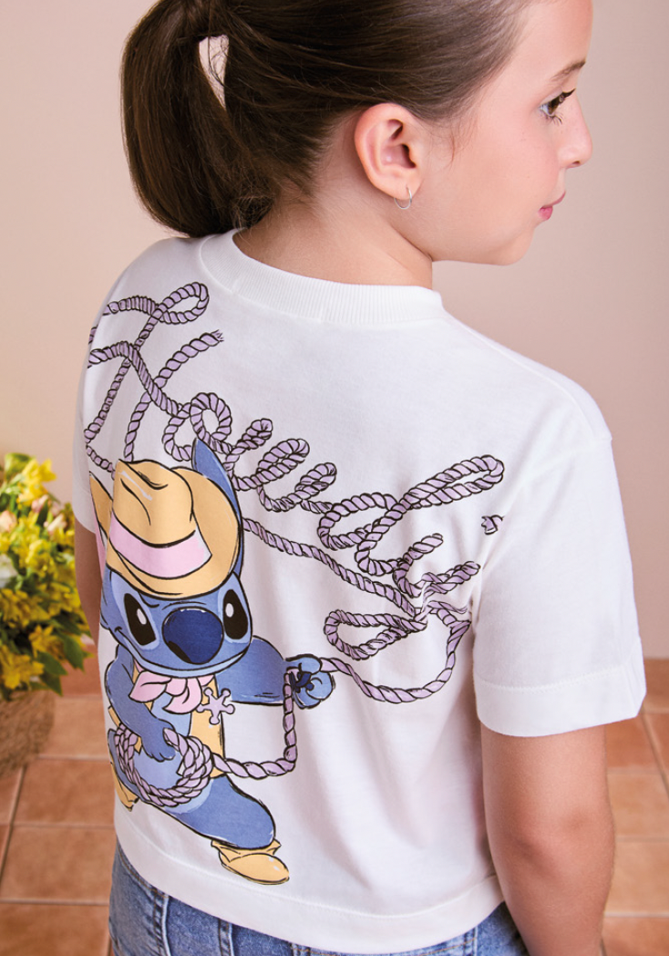 Blusa Infantil Stitch Howdy - Animê